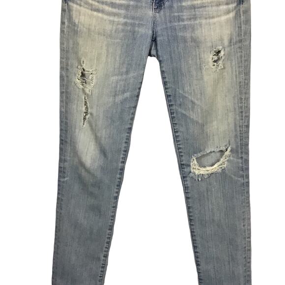 AG Adriano Goldschmied The Stevie Ankle Slim Straight Light Blue Wash Jeans 28R - Picture 7 of 11